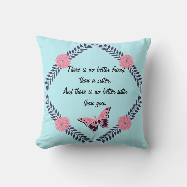 Coussin Papillon décoratif de personnaliser de citation de (Recto)