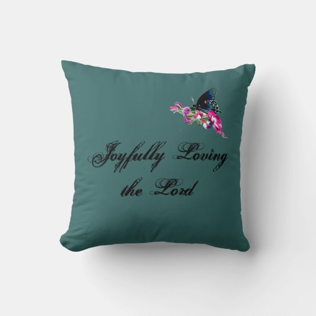 Coussin Papillon Design 3 - Vie Sud - Joyeusement (Recto)
