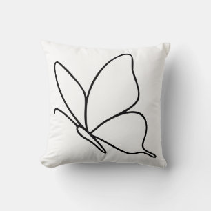 Coussin Papillon en ligne art –  Illustration d'insecte 