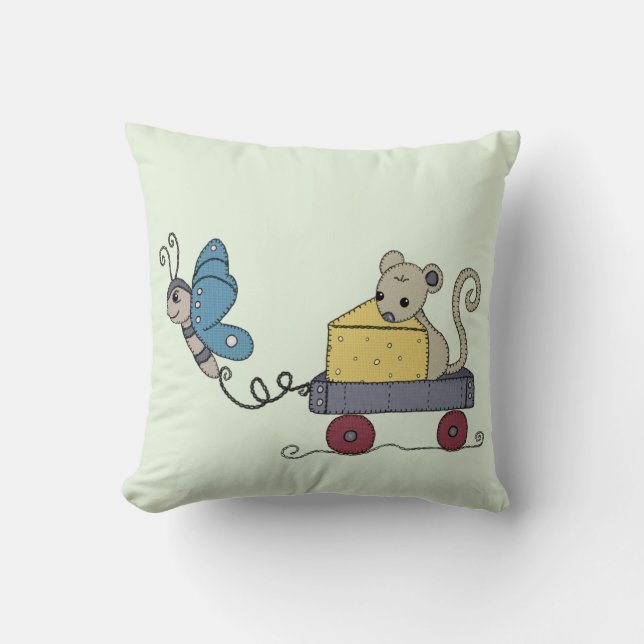Coussin Papillon et souris (Recto)