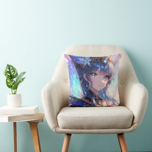 Coussin Papillon fée céleste  (Chaise)