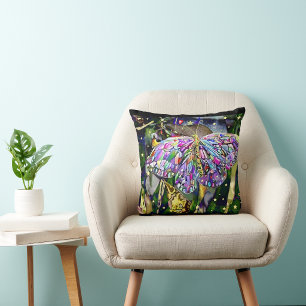 Coussin Papillon feuille d'or !
