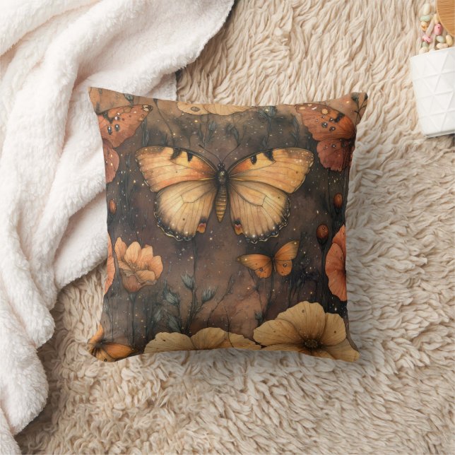 Coussin Papillon Fleur Sauvage Vintage (8) (Couverture)