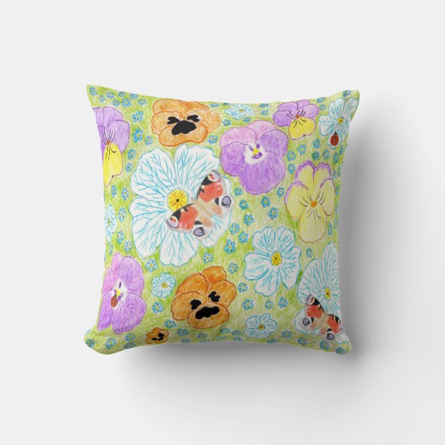 Coussin Papillon floral (Recto)