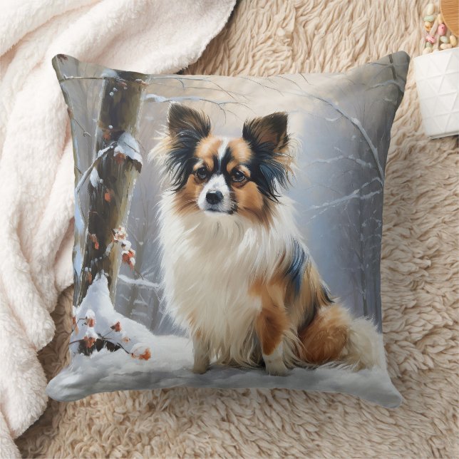 Coussin Papillon Laisser neiger Noël (Couverture)