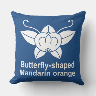 Coussin Papillon mandarine