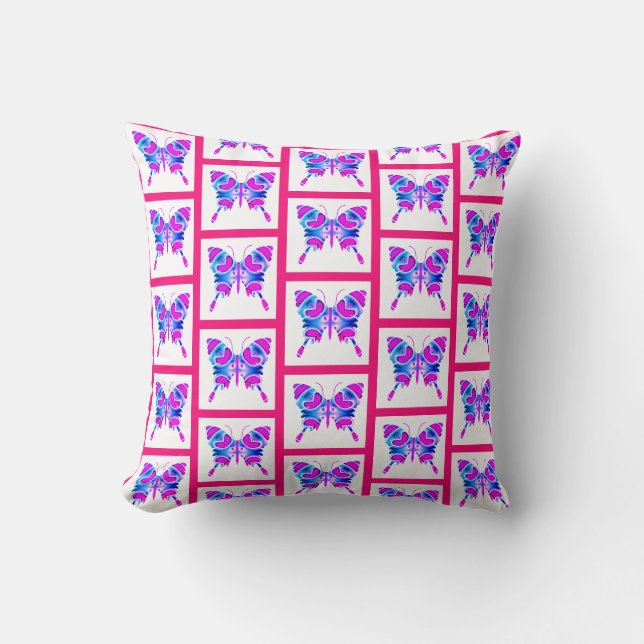Coussin Papillon, messager à ressort. (Recto)