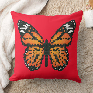 Coussin Papillon monarque en polygone