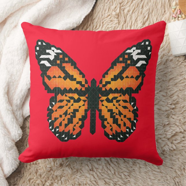 Coussin Papillon monarque en polygone (Couverture)