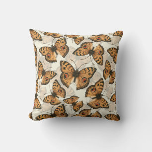 Coussin Papillon pansy paon motif