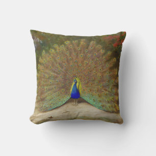 Coussin Papillon Peacock et Peacock, illustration artistiq
