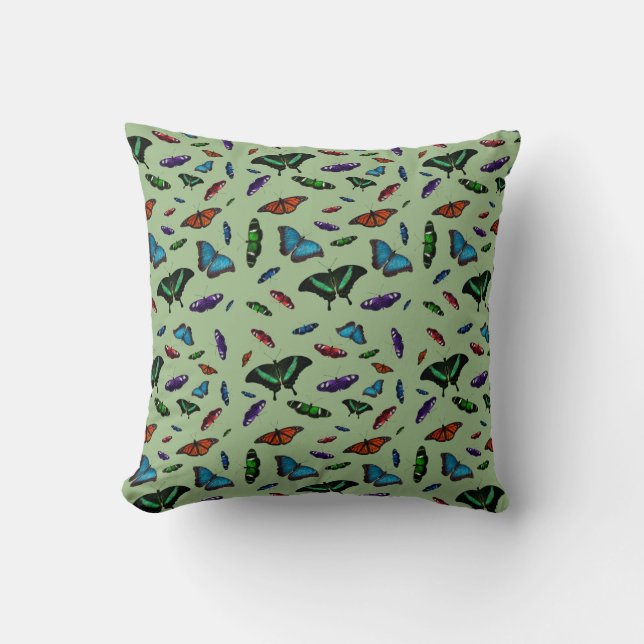 Coussin Papillon Pillow (Vert clair) (Recto)