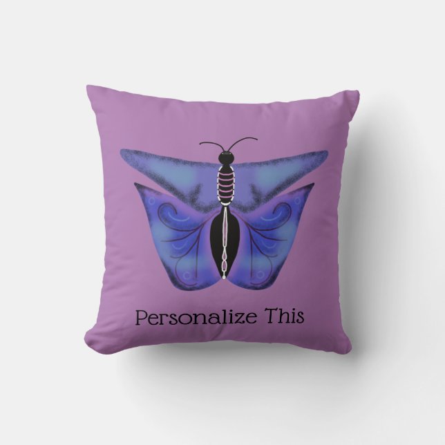 Coussin Papillon pourpre (Recto)