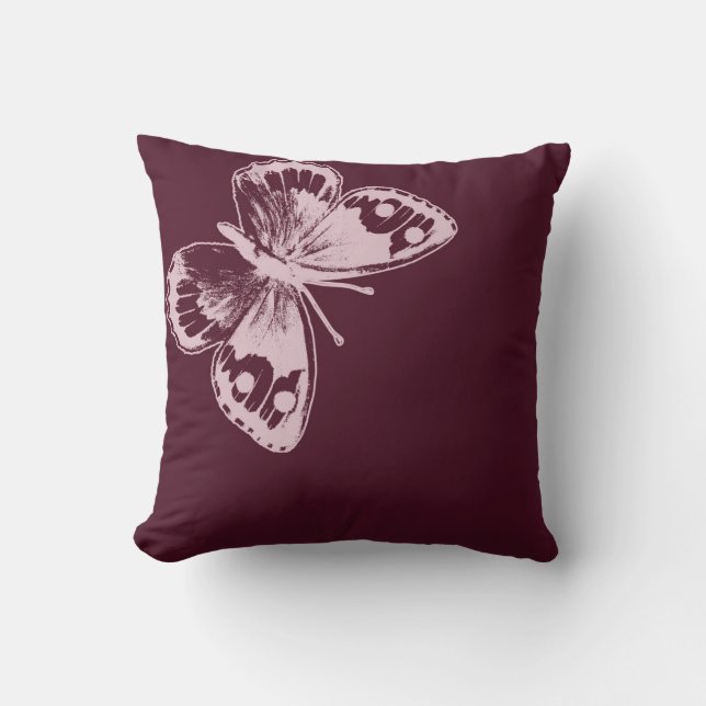 Coussin Papillon rose (Recto)