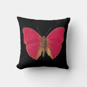 Coussin Papillon rose double face