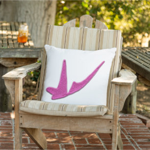 Coussin Papillon rose pâle