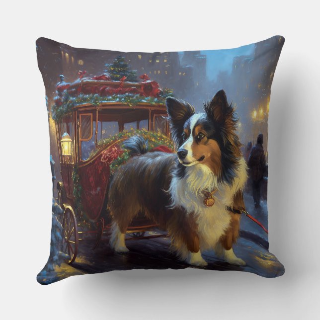 Coussin Papillon Saison des Fêtes de Noël (Verso)