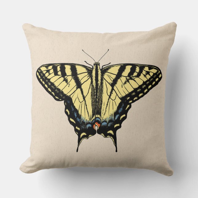 Coussin Papillon Southwestern jaune Swallowtail (Recto)