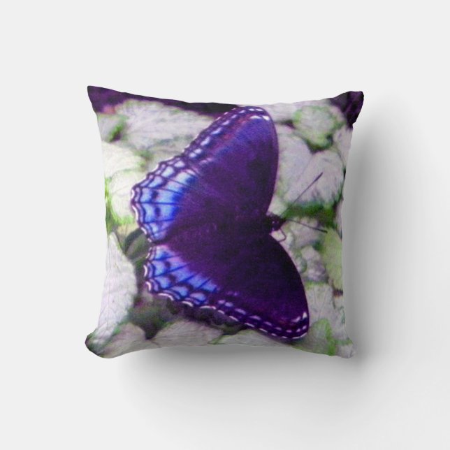 Coussin Papillon sur phare d'argent Lamium Jeter l'oreille (Recto)