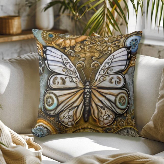 Coussin Papillon vapeur (Créateur téléchargé)