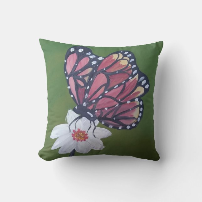 coussin papillon vert (Recto)