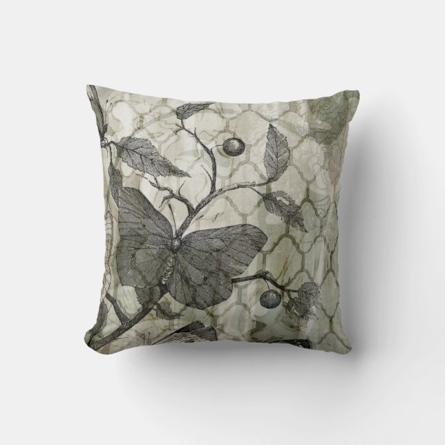 Coussin Papillons Arabesques I (Recto)