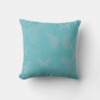 Papillons bleu Rose couleur sur bleu turquoise