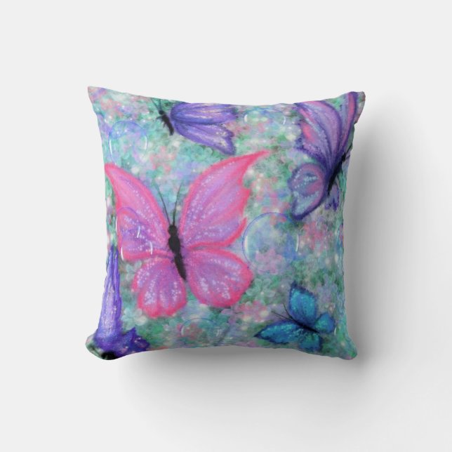 Coussin Papillons de printemps Lancer l'oreiller (Recto)