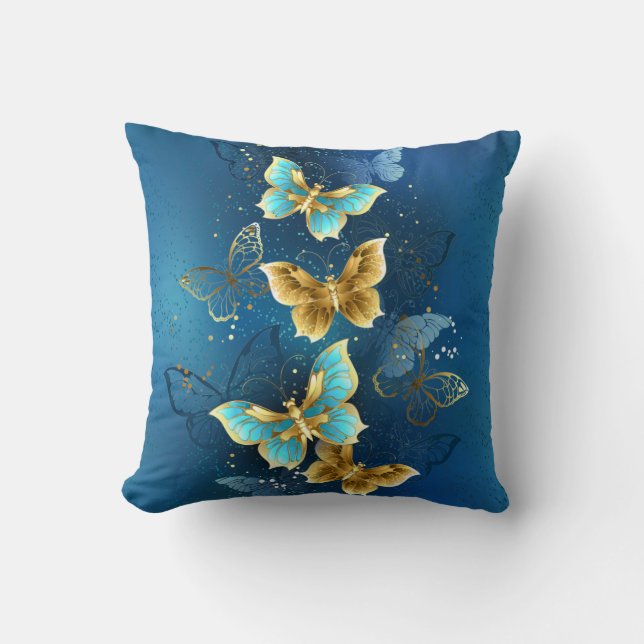 Coussin Papillons d'or (Recto)