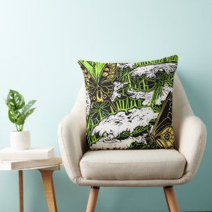 Coussin Papillons et dentelle de la reine Anne