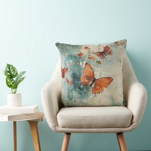 Coussin Papillons et fleurs Vintages colorés (9)