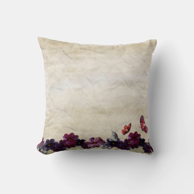 Coussin Papillons floraux (Recto)