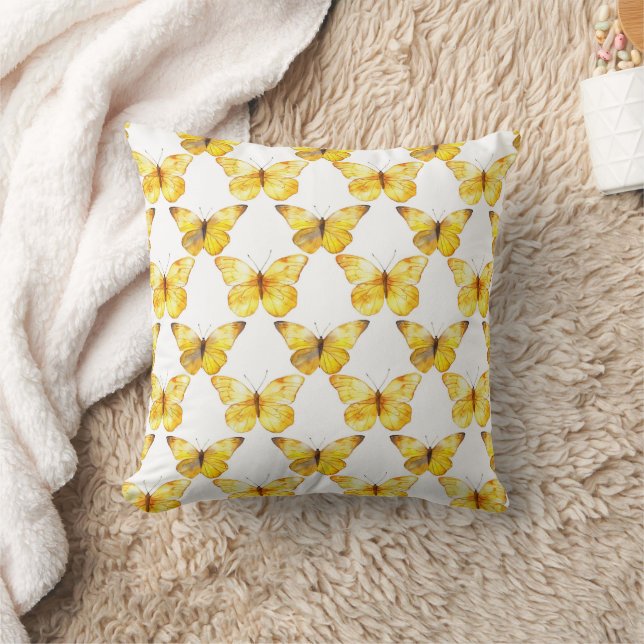 Coussin Papillons Jaunes Anniversaire (Couverture)
