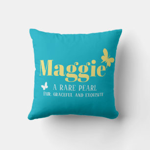 Coussin Papillons jaunes d'Aqua Maggie
