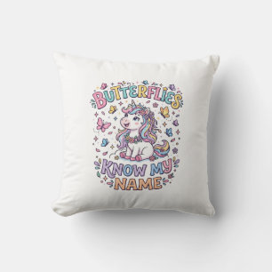 Coussin Papillons Licorne Connaissent Mon Nom Charmant Art
