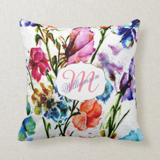 COUSSIN PAPILLONS LUNATIQUES ET FLEURS