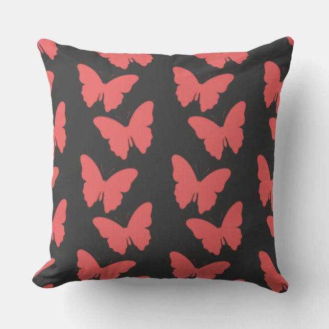 Coussin Papillons Motif sans couture (Recto)