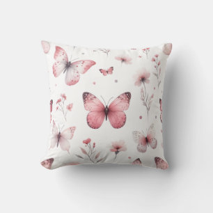 Coussin Papillons roses