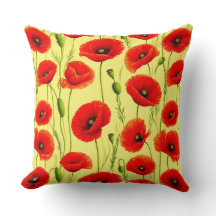 Papillons rouges et tiges vertes