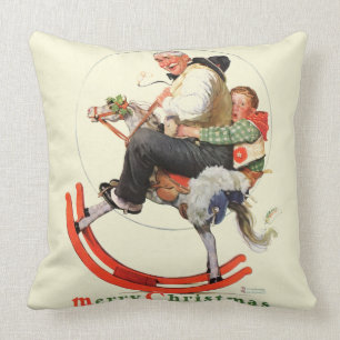 Coussin Papy sur le cheval de basculage