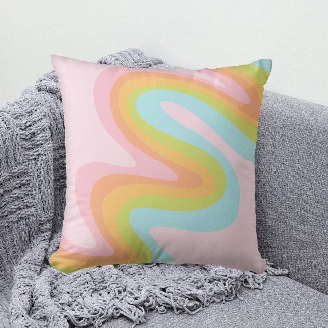 Coussin Pâque arc-en-ciel pastel (Créateur téléchargé)