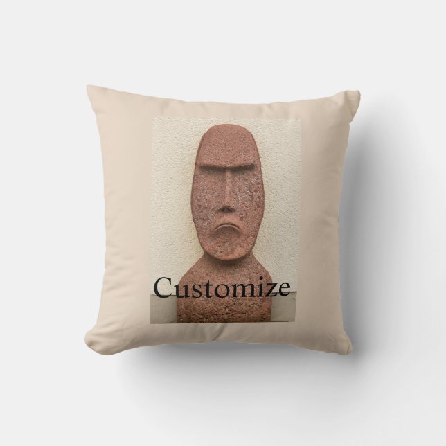 Coussin Pâques Île Moai Head Thunder Cove (Recto)