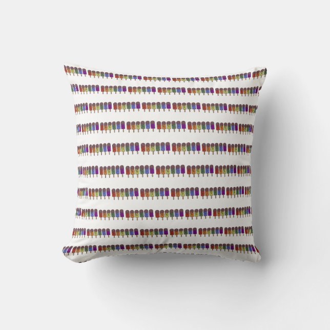 Coussin Parade de sucettes arc-en-ciel (Recto)