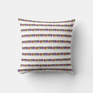 Coussin Parade de sucettes glacées arc-en-ciel