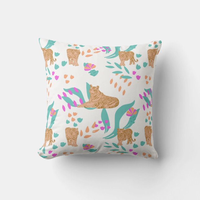 Coussin Parade du tigre (Recto)