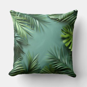 Coussin Paradis de feuille de palme botanique Imprimer