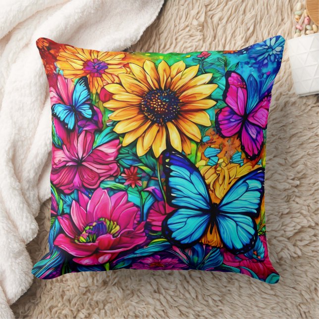 Coussin Paradis papillon florissant (Couverture)