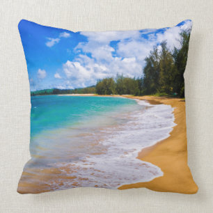 Coussin Paradis tropical de la plage, Hawaï