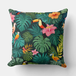 Coussin Paradis tropical Motif de la jungle