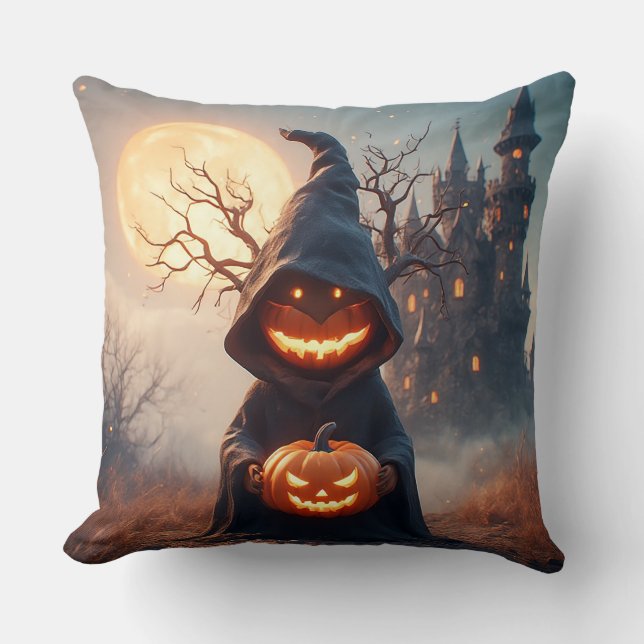 Coussin Paramètre Halloween éffrayant (Recto)